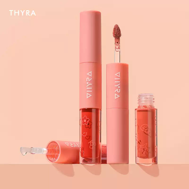 Thyra昙雅啵唧啵唧双头唇釉镜面水光#啵唧豆蔻