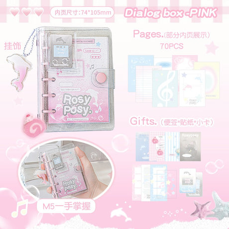 Rosy Posy Dialog Box M5 Notebook Pink