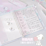 Rosy Posy花与诗史努比奶油B5活页本绿色