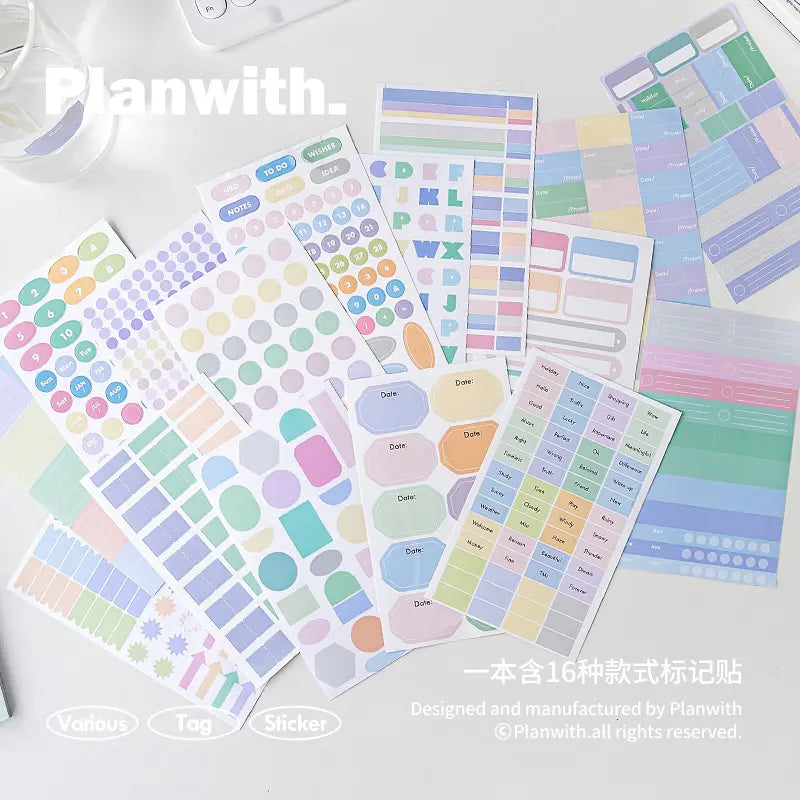 Planwith Various Sticker Light Color