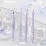 Rosy Posy Soft Ballet Ribbon Strap Gel Pen Purple 4pcs