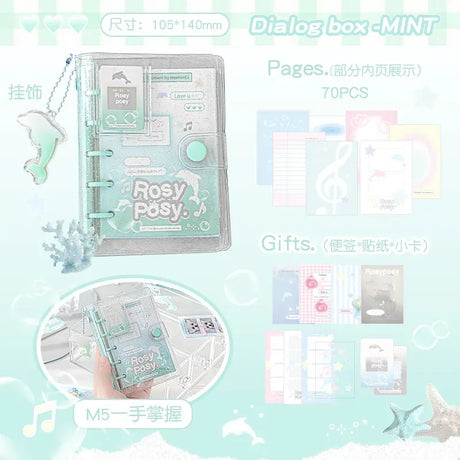 Rosy Posy Dialog Box M5 Notebook Mint