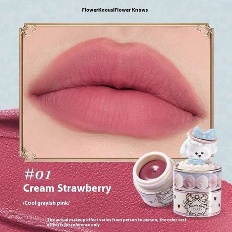 Flower Knows Never's Shop Collection Creamy Matte Lip Clay #01 Cream Strawberry