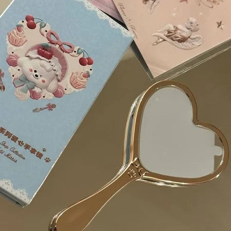 Flower Knows Never Shop Handheld Mirror Puppy Never