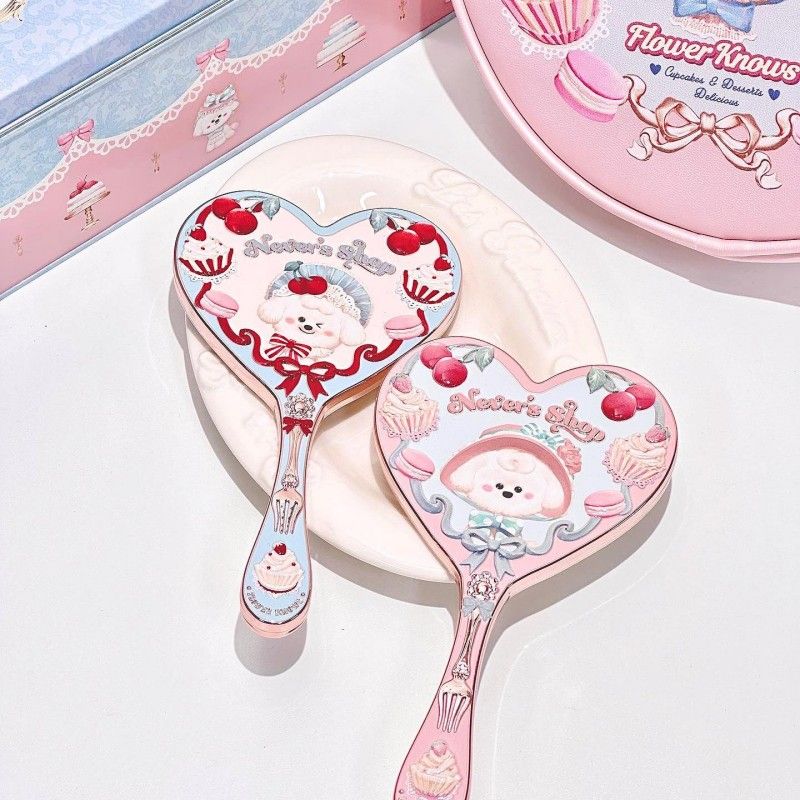 Flower Knows Never Shop Handheld Mirror Puppy Never