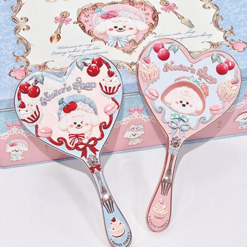 Flower Knows Never Shop Handheld Mirror Puppy Never