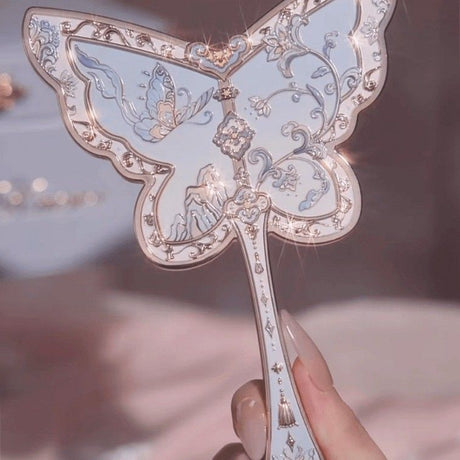 Flower Knows Butterfly Hand Mirror 8th Anniversary Purple