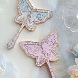 Flower Knows Butterfly Hand Mirror 8th Anniversary Purple