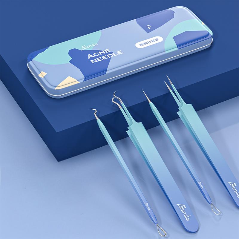 Allsmile Blackhead Removal Kit Pimple Extractor Set 4pcs