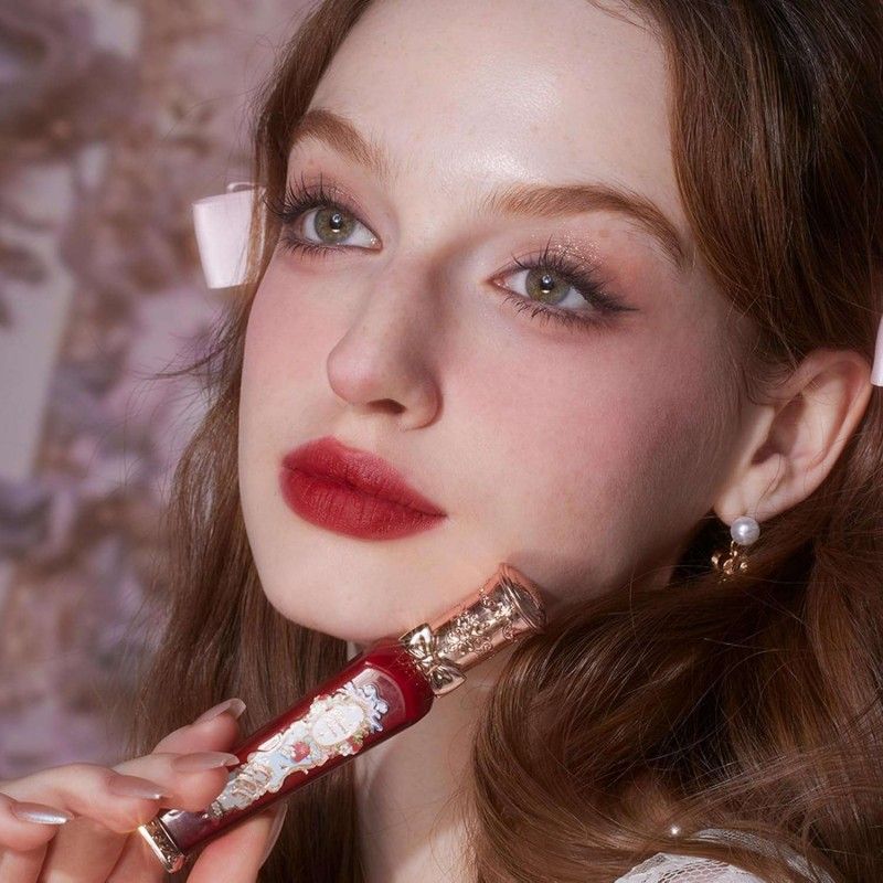Flower Nose Strawberry Rococo Series Cloud Mat Lip #S08 Velvet Redwood