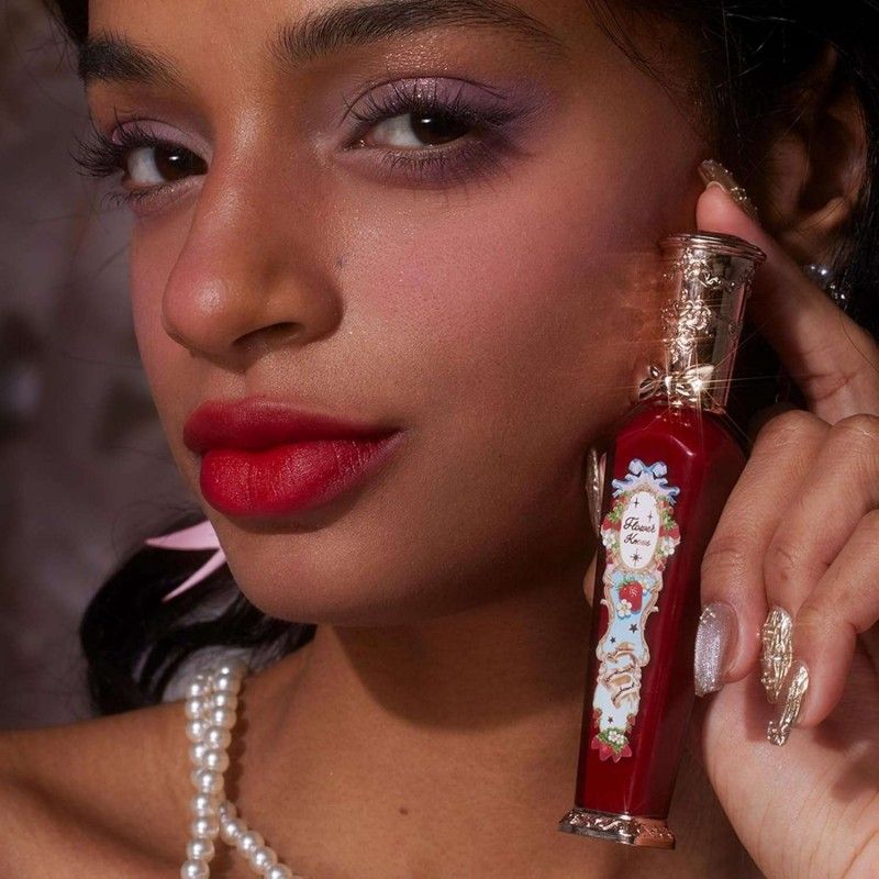 Flower Nose Strawberry Rococo Series Cloud Mat Lip #S08 Velvet Redwood