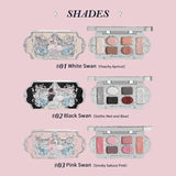 Flower Knows Swan Ballet Six-Color Eyeshadow #02 Black Swan