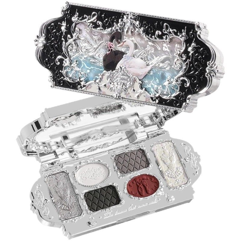 Flower Knows Swan Ballet Six-Color Eyeshadow #02 Black Swan