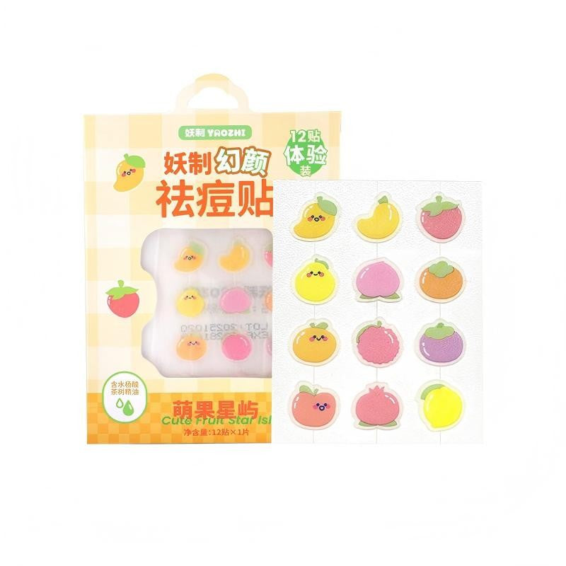 YaoZhi Anti Acne Patch Cute Fruit Star Isle 12pcs