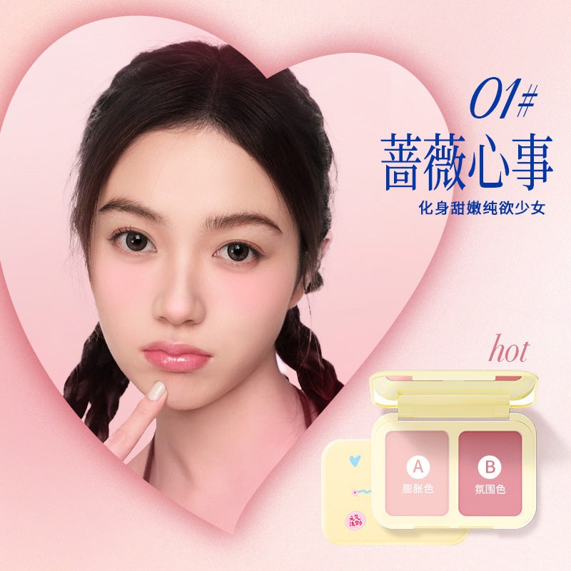 Nukka Duo Blush Palette #01 Rose's Secret (Powder + Powder)