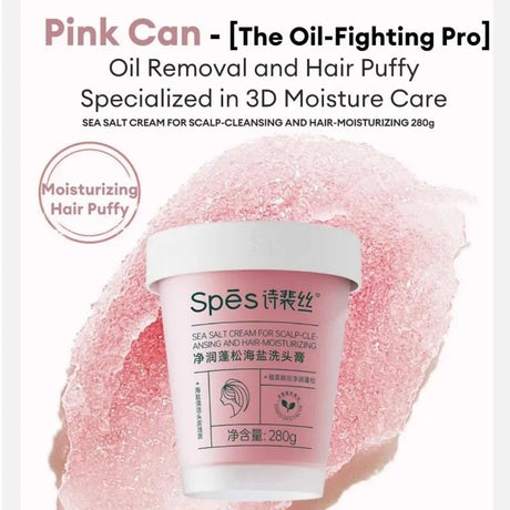 Spes Purifying Fluffy Oil Control Sea Salt Shampoo Pink 280g