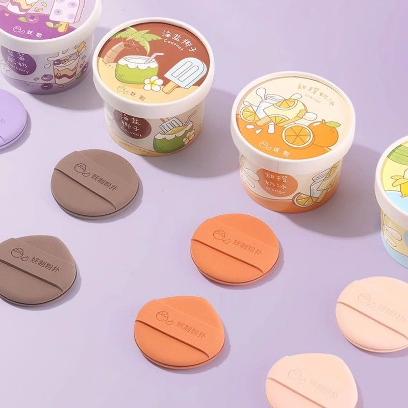 Yaozhi Ice Cream Cushion Puff Sweet Orange 2pcs