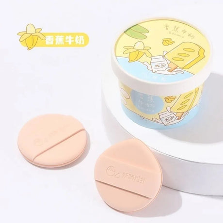 Yaozhi Ice Cream Makeup Puff Banana Milk 2pcs