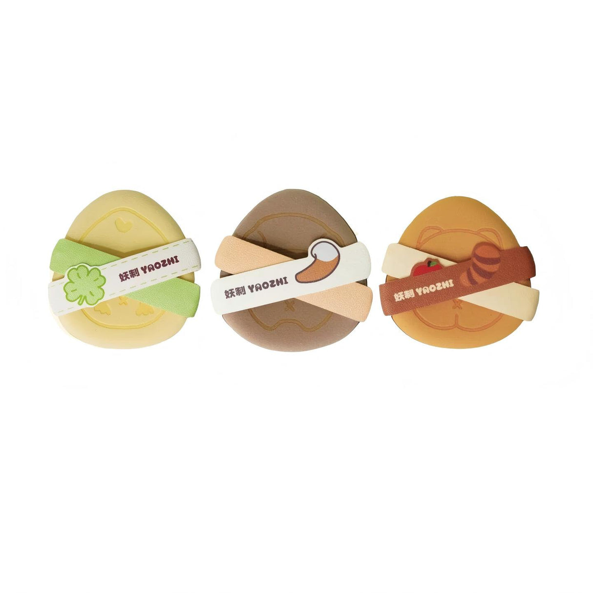 YaoZhi Pupu Family Makeup Puff 3pcs