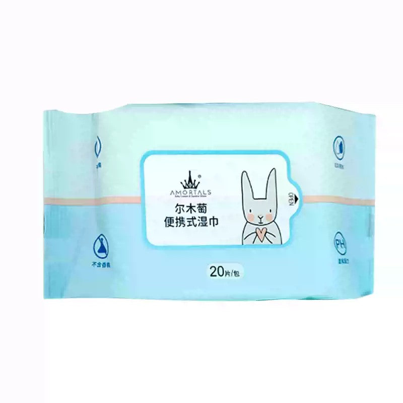 Amortals Portable Wet Tissue Wipes 20pcs