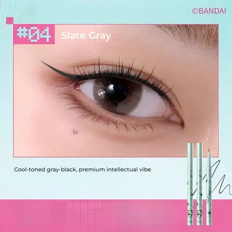 Little Ondine x Tamagotchi Ultra-Fine Liquid Eyeline #04 Slate Gray