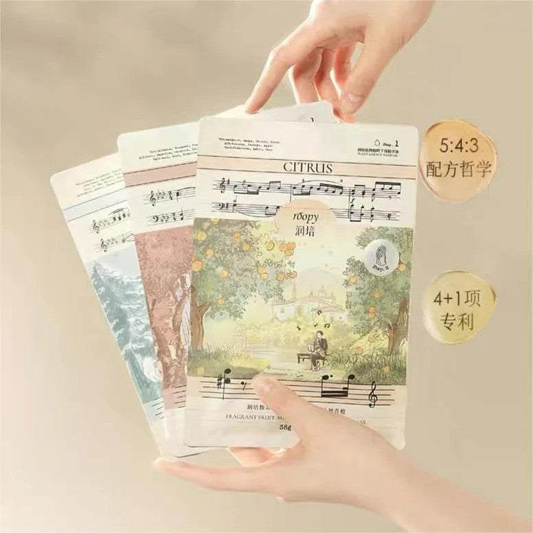 Roopy Fragrant Fruit Acid Essential Oil Hand Mask Woody