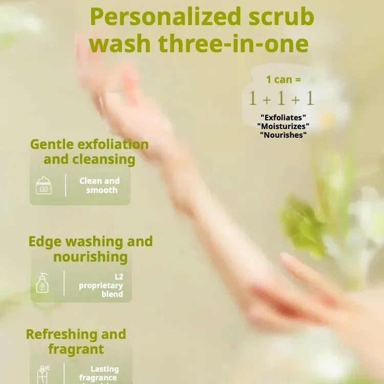 Roopy Fougere Fragrance Fruit Acid Body Scrub Magic White Wood Shadow 150g