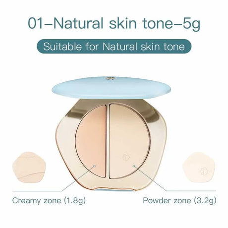 Timage Two-Shade Matte Highlight Powder & Cream #01 Natural Skin Tone