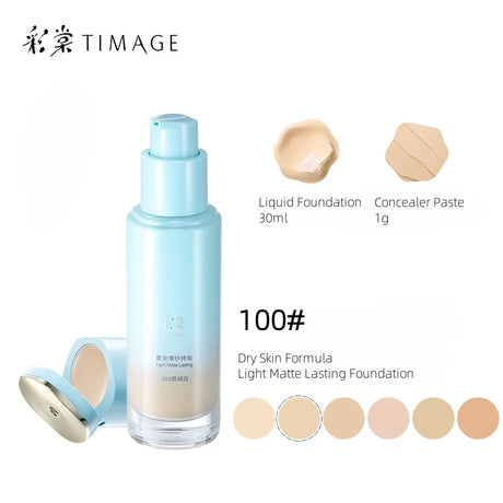 Timage Matte Lasting Foundation & Correcting Concealer #100
