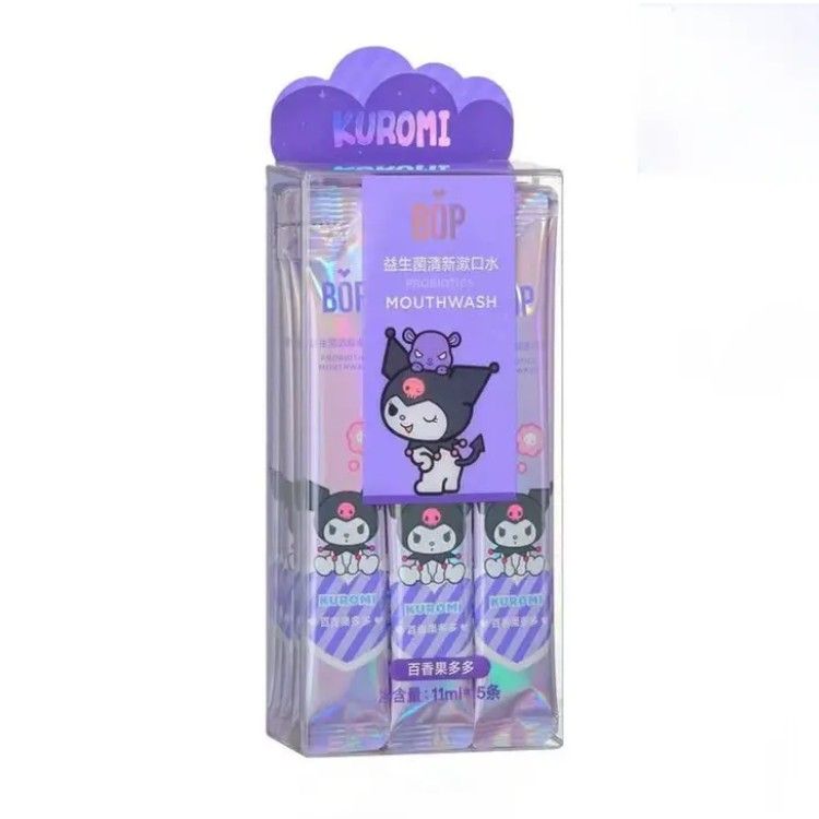 BOP Fresh Mouthwash Long-Lasting Freshness Kuromi Passion Fruit 15pcs