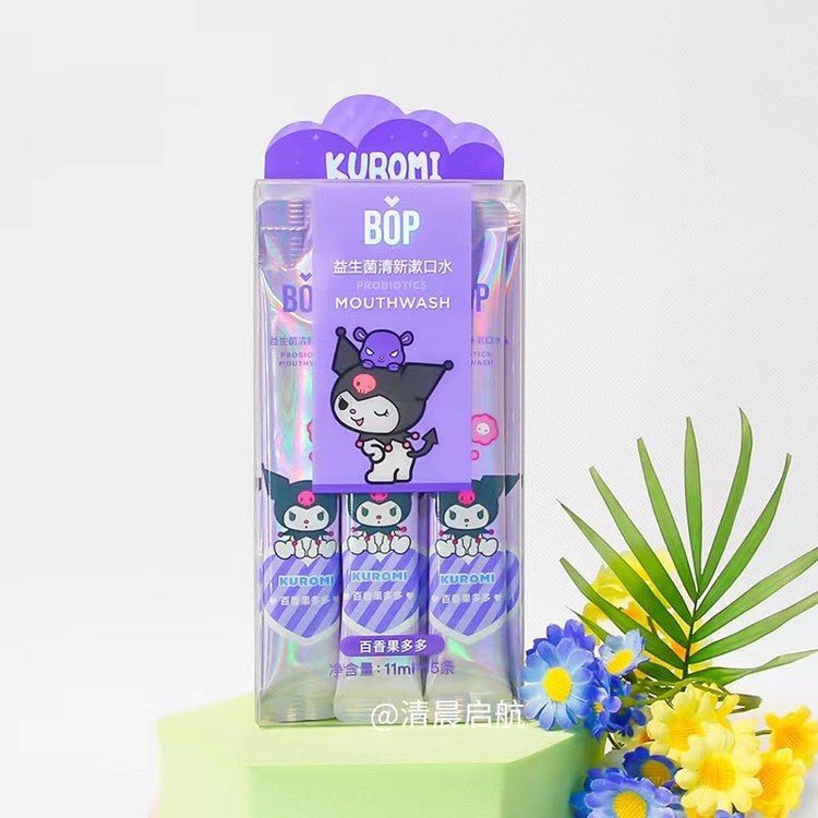 BOP Fresh Mouthwash Long-Lasting Freshness Kuromi Passion Fruit 15pcs