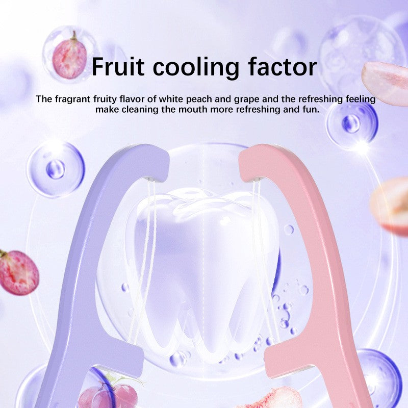 BOP Dual-Line Dental Floss Stick Grape 50pcs