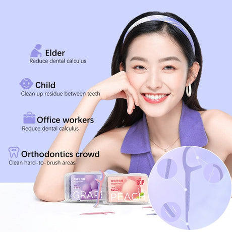 BOP波普专研单线牙线棒Loopy联名款多肉葡萄 50支 