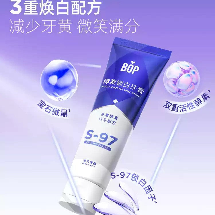 BOP Enzyme Lock White Toothpaste Ice White Cherry Blossom 100g