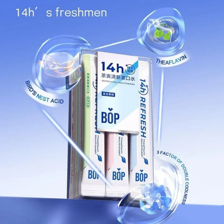 BOP波普专研茶爽清新漱口水混合茶味 15条