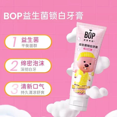 BOP Probiotics Lock White Toothpaste Loopy Fresh Peach 100g
