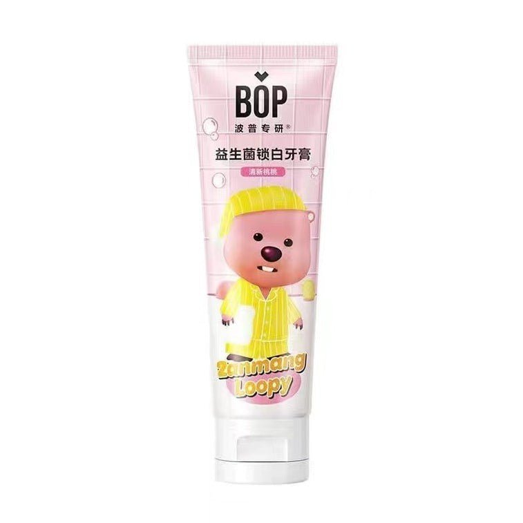 BOP Probiotics Lock White Toothpaste Loopy Fresh Peach 100g