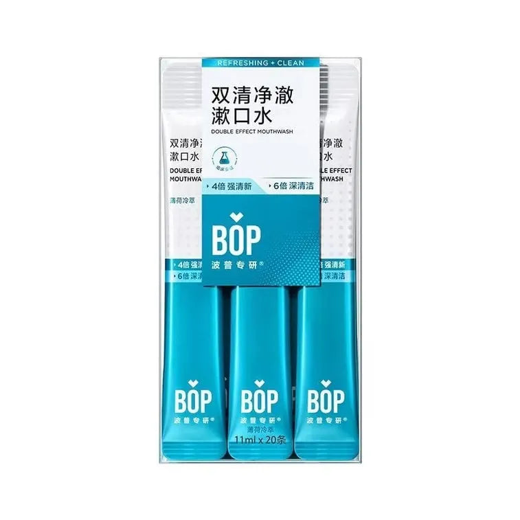 BOP波普专研双清净澈漱口水薄荷冷萃 15条