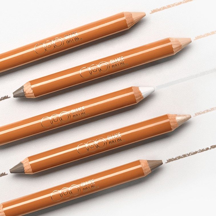 Out Of Office Contour & Highlighter Due Pencil #03 Champagne Gold + Cement Gray