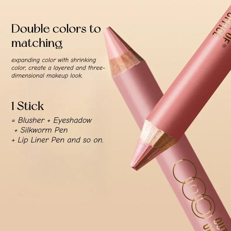 Out Of Office Double-head Multi-use Blusher Pen #Y01 Purple + Pink
