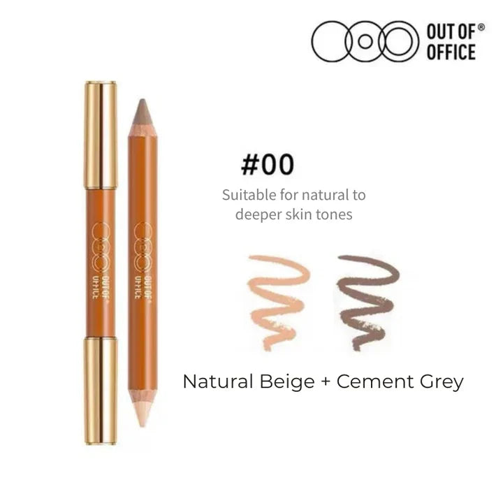 Out Of Office Contour & Highlight Duo Pencil #00 Natural & Cement Gray
