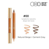 Out Of Office Contour & Highlight Duo Pencil #00 Natural & Cement Gray