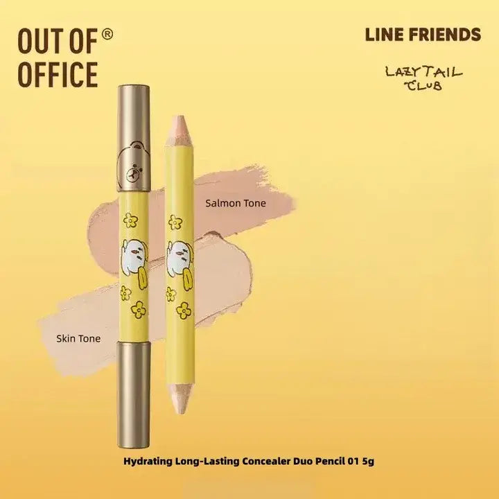 Out of Office哦野Line Friends联名双头修容笔#01三文鱼色+肤色