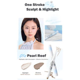 Flortte Glass Sea Dual-Ended Highlight & Contour Pen #01 Pearl Reef