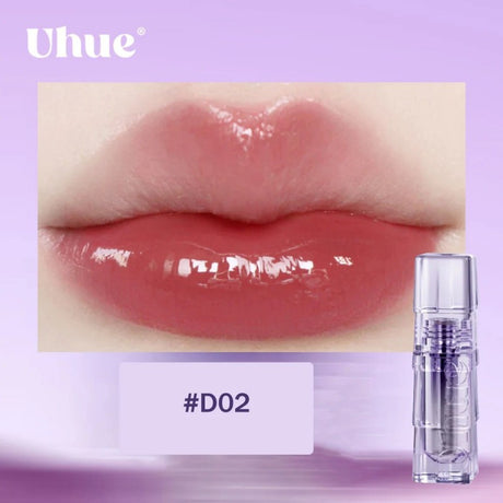 Uhue Hydrating Watery Glow Mirror Lip Gloss #D02 PINK SALT TEA