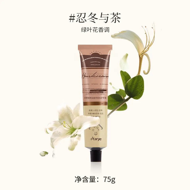 Aarye Botanical Scented Hand Cream Honeysuckle & Tea 75g