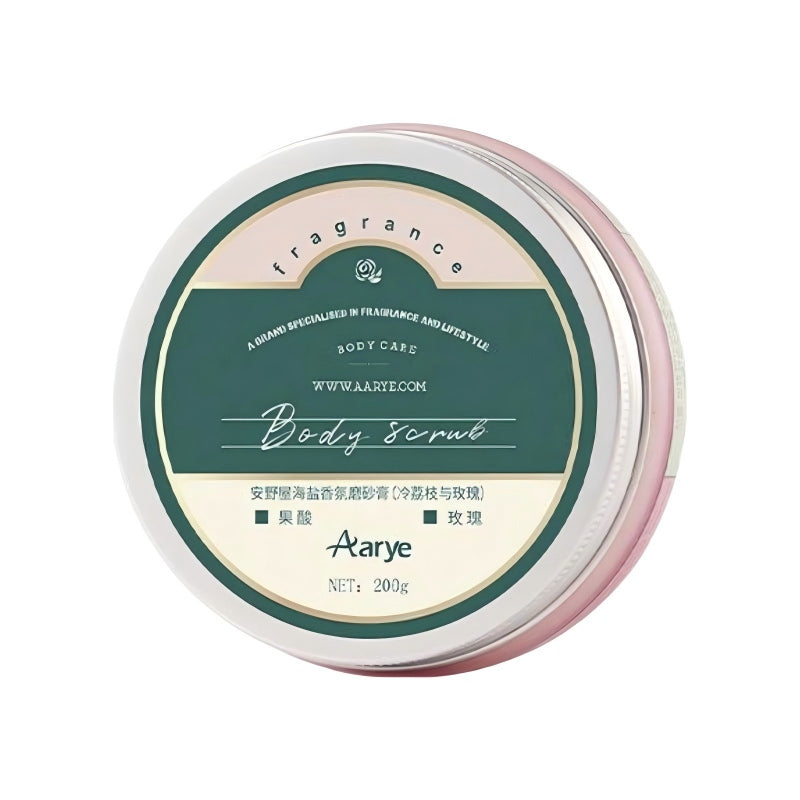 Aarye Sea Salt Fragrance Body Scrub Lychee & Rose 200g