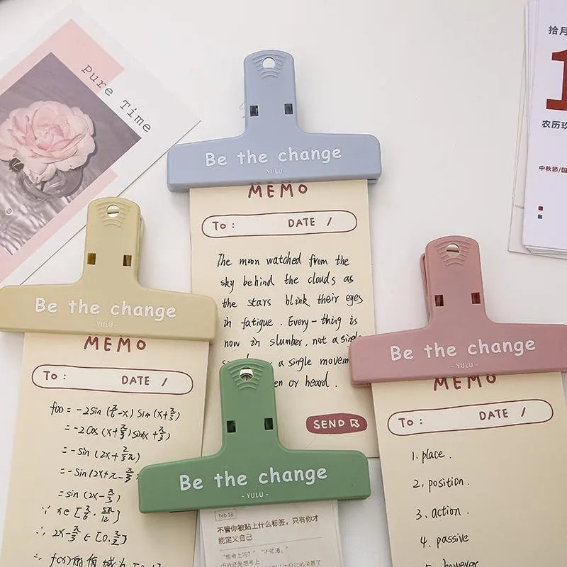 Yulu Paper Magnetic Binder Clips for Paper File Pink