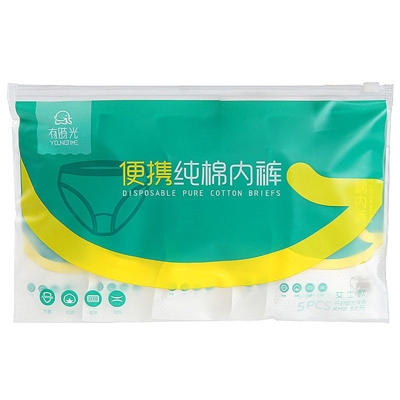 Youngtime Disposable Women's Cotton Underwear M 5pcs