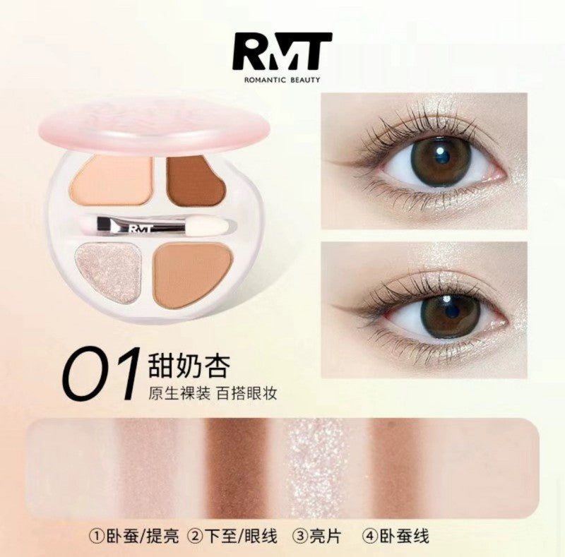 Romantic Beauty 4-Color Lying Silkworm Palette #01 Sweet Milk Apricot